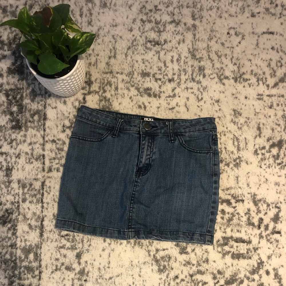 Jean mini skirt